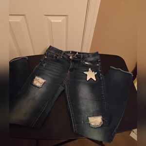 Girl's Jordache Fashion Distressed Jeans.